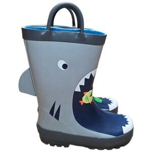 Carter's Shark Rain Boots Size 9 Kid's Toddler Childrens Waterproof Fishing Mud